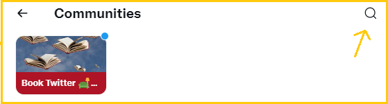 Twitter Communities search box